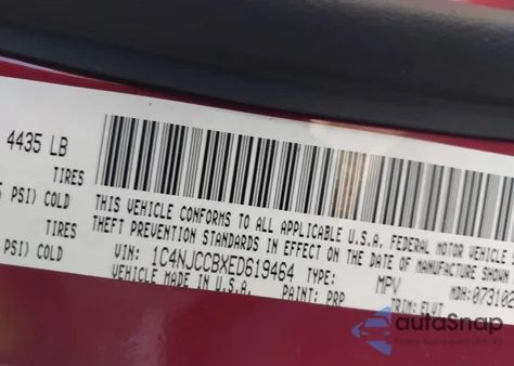 2014 Jeep Compass Limited из США, поврежденный, VIN 1C4NJCCBXED619464